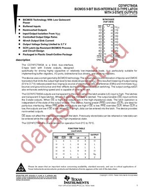 CD74FCT843AMG4 datasheet  